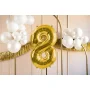 Partydeco Folienballon Zahl 8 gold