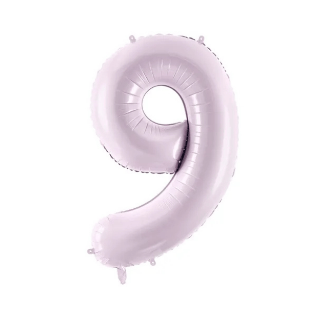 Partydeco Folienballon Zahl 9 lila