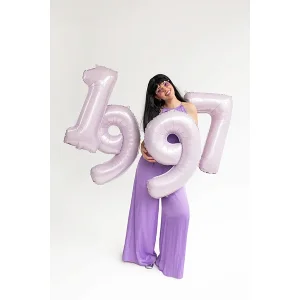 Partydeco Folienballon Zahl 9 lila