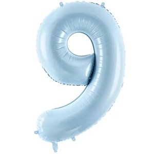 Partydeco Folienballon Zahl 8 hellblau
