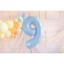 Partydeco Folienballon Zahl 8 hellblau