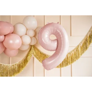 Partydeco Folienballon Zahl 9 hellrosa