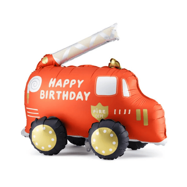 Partydeco stehender Folienballon Feuerwehr