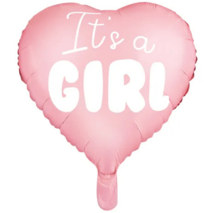 Partydeco Folienballon Herz Girl rosa
