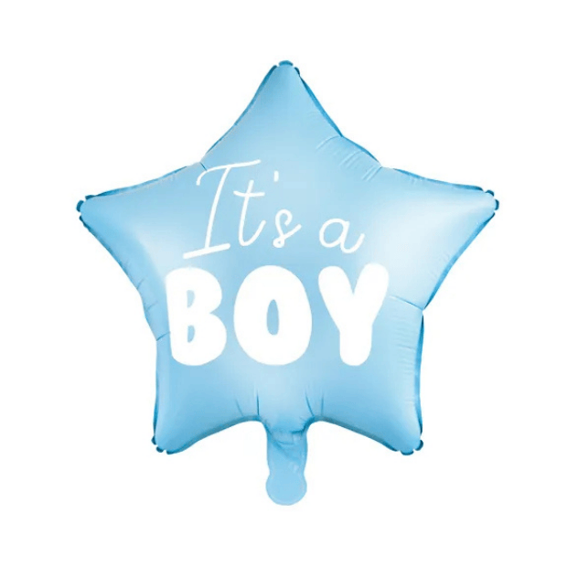 Partydeco Folienballon Stern Junge blau
