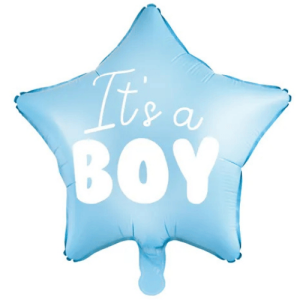 Partydeco Folienballon Stern Junge blau