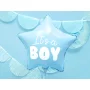 Partydeco Folienballon Stern Junge blau