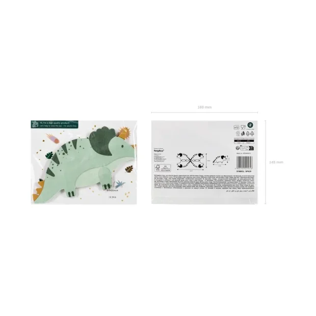 Partydeco Servietten Dino