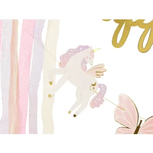 Partydeco Geburtstag Girlande Einhorn