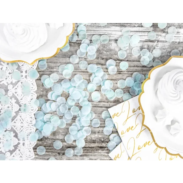 Partydeco Konfetti Kreise blau