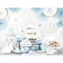 Partydeco Konfetti Kreise blau