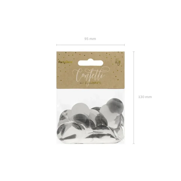 Partydeco Konfetti Kreise silber