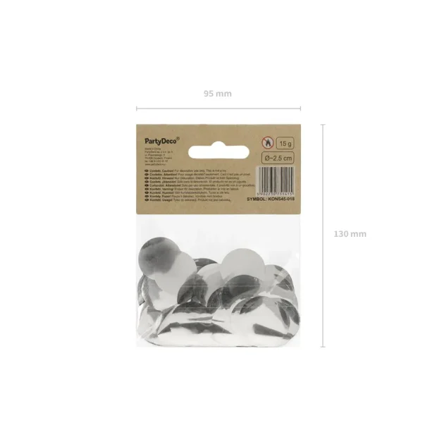 Partydeco Konfetti Kreise silber
