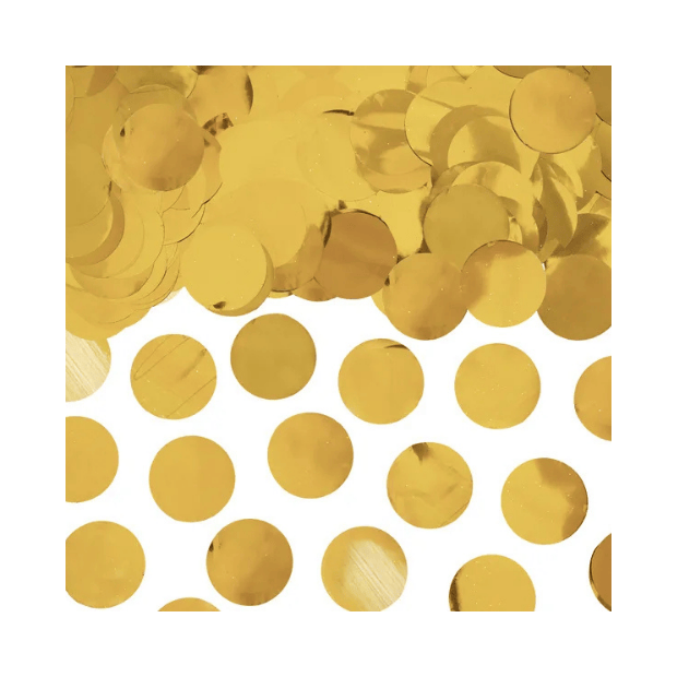 Partydeco Konfetti Kreise gold