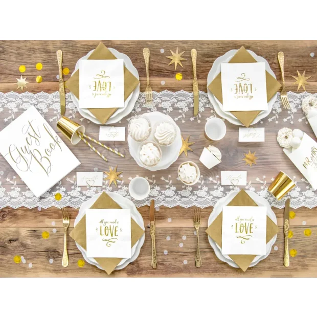 Partydeco Konfetti Kreise gold