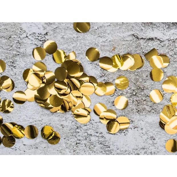 Partydeco Konfetti Kreise gold