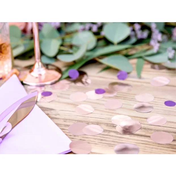 Partydeco Konfetti Kreise Rose Gold