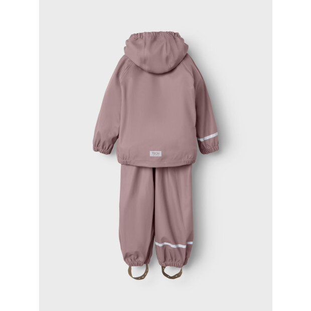 name it Regenhose und Regenjacke rosa