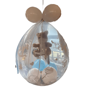 Verpackungsballon große Herzen weiß