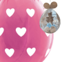 Verpackungsballon große Herzen weiß