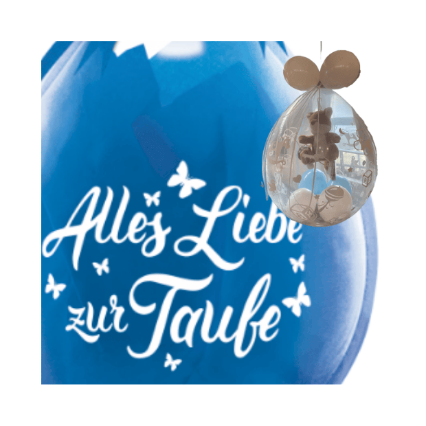 Verpackungsballon alles Liebe zur Taufe