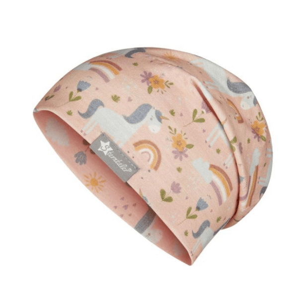 Beanie Jersey Einhorn rosa