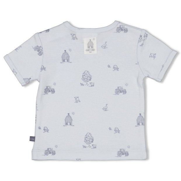 T-Shirt Bauernhof blau