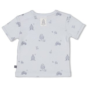 T-Shirt Bauernhof blau
