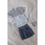 T-Shirt Bauernhof blau