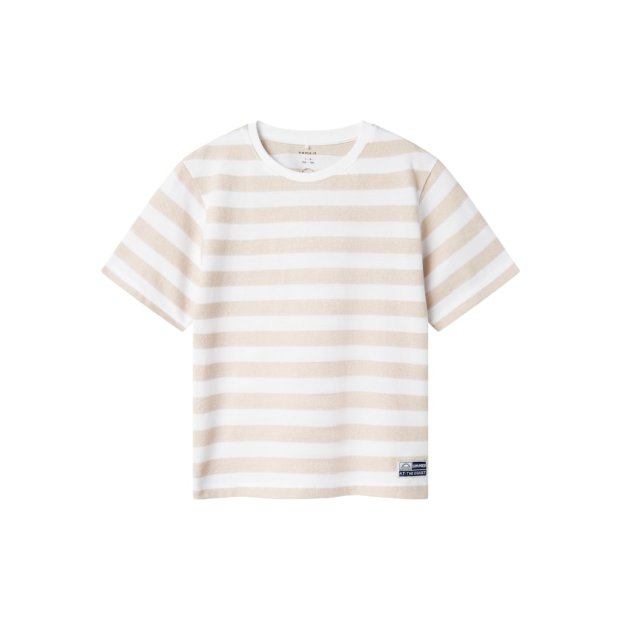 Jungen T-Shirt Ringel beige