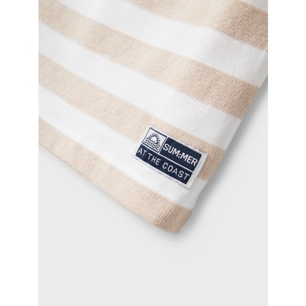 Jungen T-Shirt Ringel beige