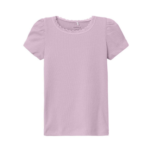 Mädchen Basic T-Shirt rosa