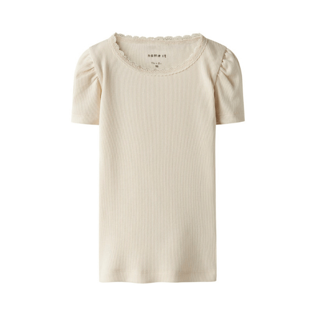 Mädchen Basic T-Shirt natur