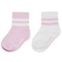 Socken 2er-Pack rosa weiß