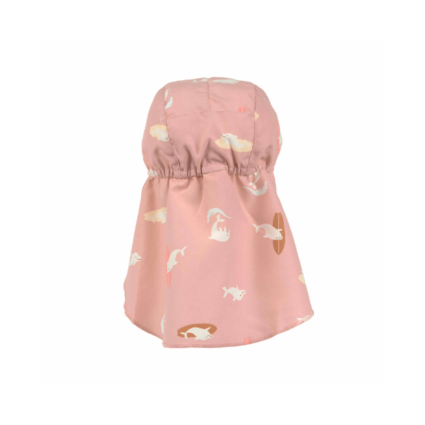Lässig Sonnenhut Baby (UV Schutz & Nackenschutz) - Delfin, Rosa