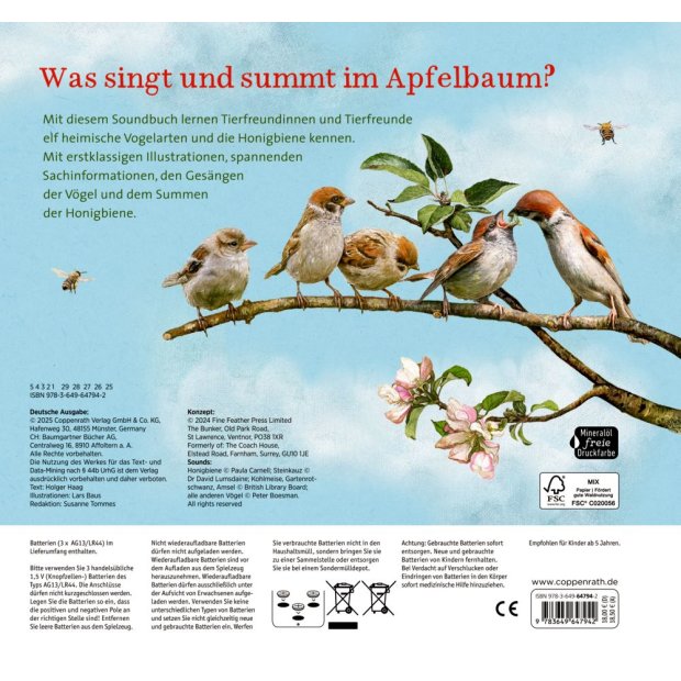 Coppenrath Was singt und summt im Apfelbaum? (Soundbuch)