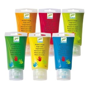 Djeco Fingerfarben Farben: bunt 6 Tuben