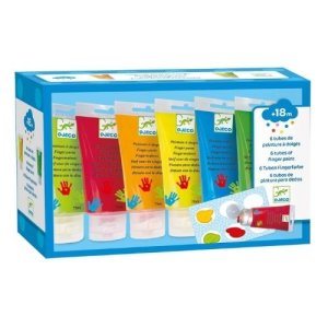 Djeco Fingerfarben Farben: bunt 6 Tuben