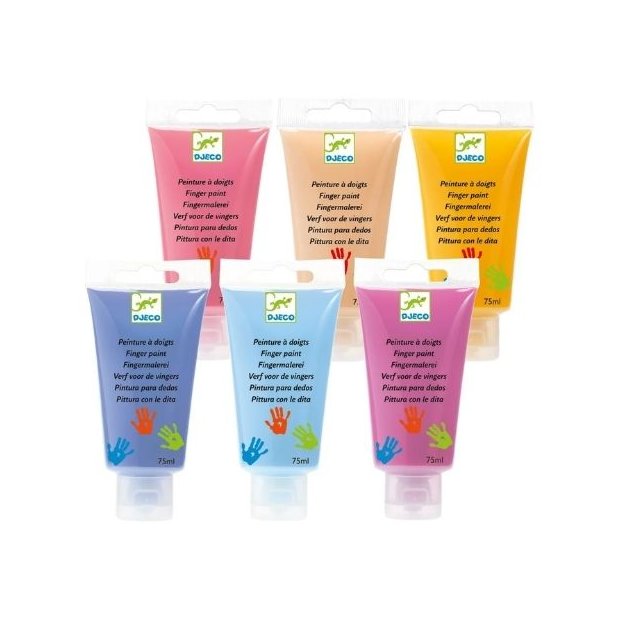 Djeco Fingerfarben Farben: sweet bunt 6 Tuben