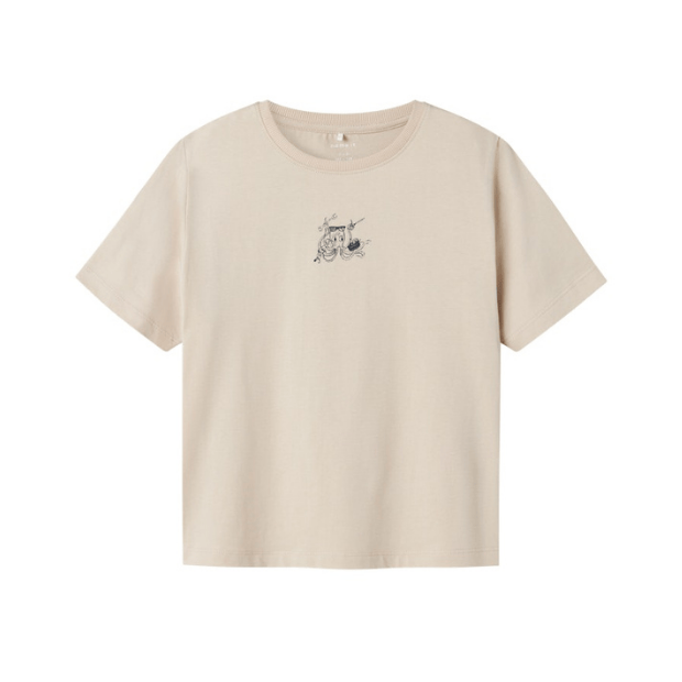 name it T-Shirt Krake beige