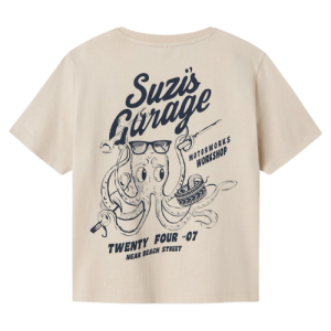 name it T-Shirt Krake beige
