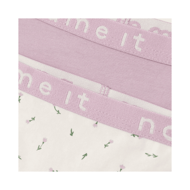 name it Slip 2er-Set Blumen rosa