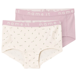 name it Slip 2er-Set Blumen rosa
