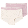 name it Slip 2er-Set Blumen rosa