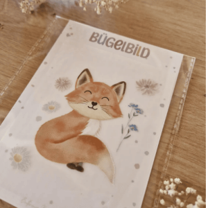 Buttercup Illustration Bügelbild - Fuchs A6