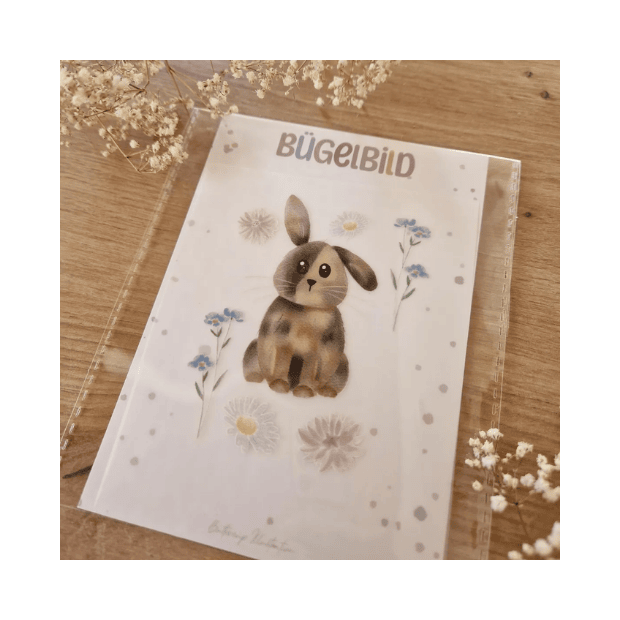Buttercup Illustration Bügelbild - Hase A6