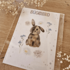 Buttercup Illustration Bügelbild - Hase A6