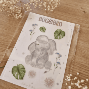 Buttercup Illustration Bügelbild - Elefant A6