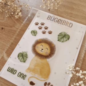 Buttercup Illustration Bügelbild - Löwe A6