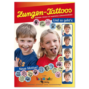 Lutz Mauder Zungentattoo Essoblaten mit Lebensmittelfarbe